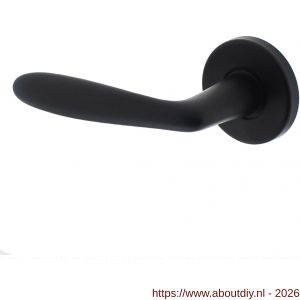 Intersteel 0200 deurkruk gatdeel links Phobos op rozet verdekt diameter 49x7 mm zwart - A26007422 - afbeelding 1