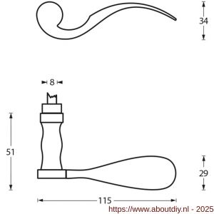 Intersteel 0292 deurkruk Lepel zwart - A26001887 - afbeelding 2
