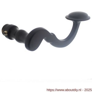 Intersteel 0293 deurkruk gatdeel rechts Posthoorn zwart - A26001353 - afbeelding 1