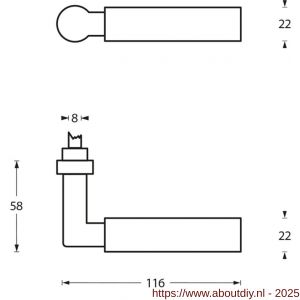 Intersteel 0378 deurkruk Baustil zwart - A26001890 - afbeelding 2