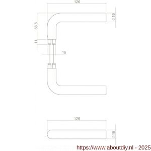 Intersteel 0570 deurkruk Luzern structuur zwart - A26006749 - afbeelding 2