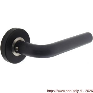 Intersteel 0570 deurkruk gatdeel Luzern op rozet verdekt diameter 53x10 mm structuur zwart - A26007011 - afbeelding 1