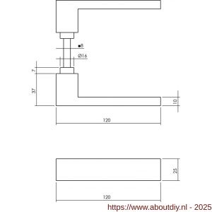 Intersteel 0571 deurkruk Amsterdam structuur zwart - A26008199 - afbeelding 2