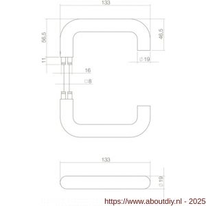 Intersteel 0573 deurkruk Bern structuur zwart - A26006752 - afbeelding 2