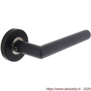 Intersteel 0583 deurkruk gatdeel Jura op rozet verdekt diameter 53x10 mm structuur zwart - A26007016 - afbeelding 1