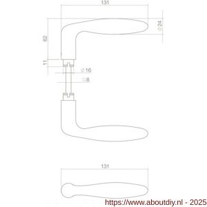 Intersteel 0587 deurkruk Jupiter structuur zwart - A26006756 - afbeelding 2