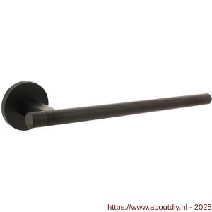 Intersteel 0719 deurkruk gatdeel rechts Shiraat by Grand en Johnson op rozet verdekt diameter 55x8 mm PVD zwart - A26011287 - afbeelding 1
