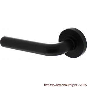 Intersteel 1683 deurkruk gatdeel links Agatha op rozet verdekt diameter 52x10 mm met nokken zwart - A26008229 - afbeelding 1