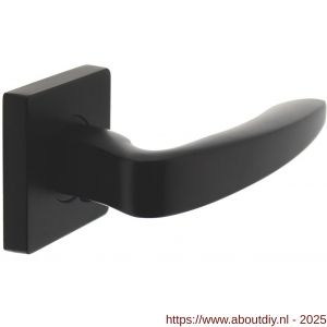 Intersteel 1711 deurkruk gatdeel Zeus op rozet verdekt 55x55x10 mm met nokken zwart - A26007021 - afbeelding 1