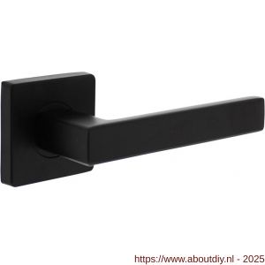 Intersteel 1713 deurkruk gatdeel Hera op rozet verdekt 55x55x10 mm met nokken zwart - A26007025 - afbeelding 1