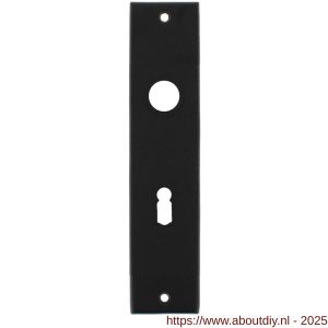 Intersteel 2568 kortschild rechthoekig 181x41x7 mm sleutelgat 56 mm zwart - A26006763 - afbeelding 1