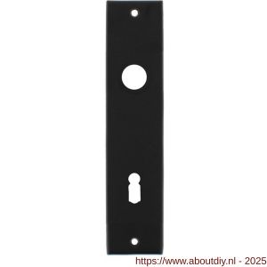 Intersteel 2568 kortschild rechthoekig 181x41x7 mm sleutelgat 72 mm zwart - A26006764 - afbeelding 1