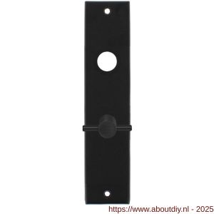 Intersteel 2568 kortschild rechthoekig 181x41x7 mm WC57/5 mm mat zwart - A26006768 - afbeelding 1