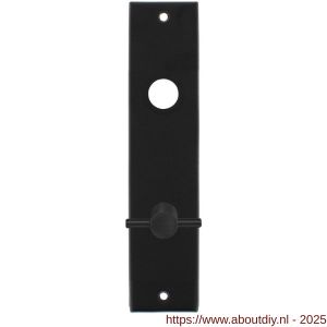 Intersteel 2568 kortschild rechthoekig 181x41x7 mm WC78/8 mm mat zwart - A26010317 - afbeelding 1