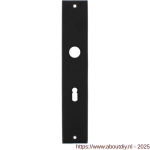 Intersteel 2577 langschild rechthoekig 236x44x6 mm sleutelgat 56 mm mat zwart - A26006772 - afbeelding 1