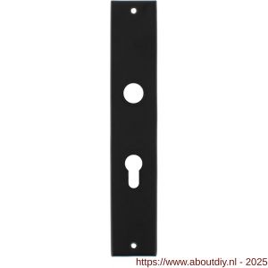 Intersteel 2577 langschild rechthoekig 236x44x6 mm profielcilindergat 55 mm mat zwart - A26006774 - afbeelding 1