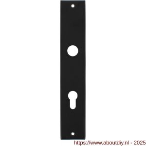 Intersteel 2577 langschild rechthoekig 236x44x6 mm profielcilindergat 72 mm mat zwart - A26006775 - afbeelding 1