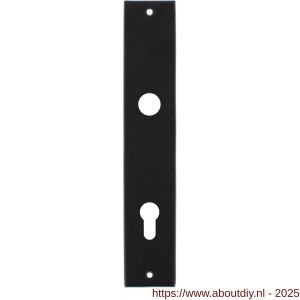 Intersteel 2577 langschild rechthoekig 236x44x6 mm profielcilindergat92 mm mat zwart - A26006776 - afbeelding 1