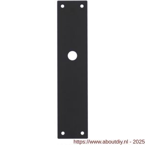 Intersteel 2688 schild renovatie rechthoekig 250x55x2 mm blind RVS mat zwart - A26008261 - afbeelding 1