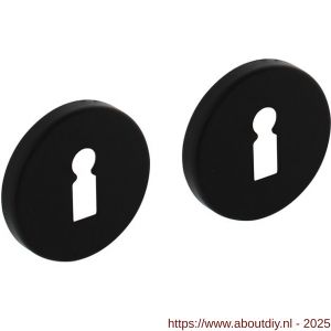 Intersteel Living 3092 sleutelrozetten verdekt diameter 50x7 mm met nokken zwart - A26011141 - afbeelding 1