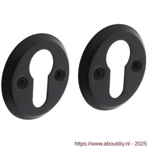 Intersteel Living 3173 cilinderrozetten diameter 50x5 mm zwart - A26011134 - afbeelding 1