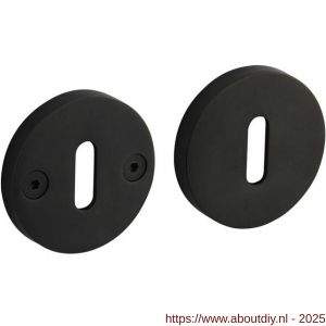 Intersteel 3175 sleutelrozetten éénzijdig verdekt diameter 55x8 mm met nokken diameter 8 mm PVD zwart - A26011377 - afbeelding 1