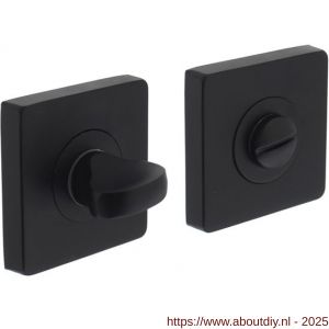 Intersteel Living 3185 WC-sluiting verdekt 55x55x10 mm met nokken en stift 8x8 mm zwart - A26008265 - afbeelding 1
