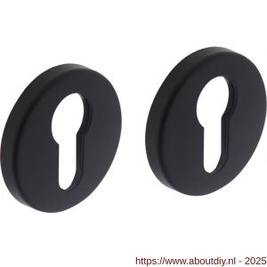 Intersteel Living 3186 cilinderrozetten verdekt diameter 49x7 mm zwart - A26011136 - afbeelding 1