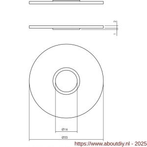 Intersteel 3403 rozetten zelfklevend diameter 55x2 mm structuur zwart - A26008267 - afbeelding 2