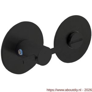 Intersteel Living 3403 WC-sluiting zelfklevend diameter 55x2 mm met stift 8x8 mm structuur zwart - A26006793 - afbeelding 1