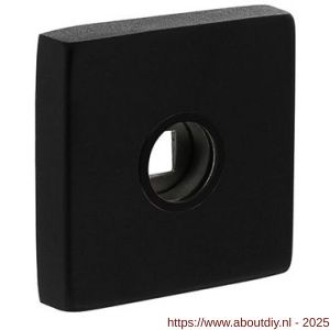 Intersteel 3406 rozetten massief verdekt 53x53x10 mm met nokken en 2-weg veerconstructie structuur zwart - A26008270 - afbeelding 1