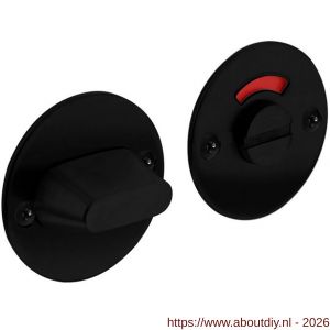 Intersteel Living 3409 WC-sluiting diameter 50x2 mm met stift 8x8 mm structuur zwart - A26008273 - afbeelding 1