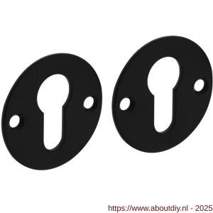 Intersteel Living 3409 cilinderrozetten diameter 51x2 mm structuur zwart - A26011074 - afbeelding 1