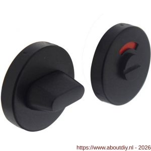 Intersteel Living 3410 WC-sluiting verdekt diameter 53x10 mm met stift 8x8 mm structuur zwart - A26008278 - afbeelding 1