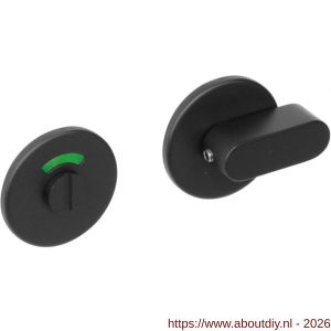 Intersteel 3431 WC-sluiting verdekt diameter 53x5 mm met comfortknop en stift 8x8 mm structuur zwart - A26011095 - afbeelding 1