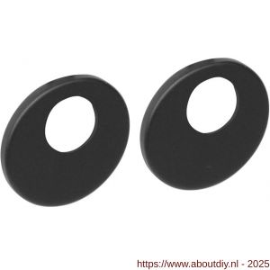 Intersteel 3431 rondcilinderrozetten verdekt diameter 53x5 mm structuur zwart - A26011353 - afbeelding 1