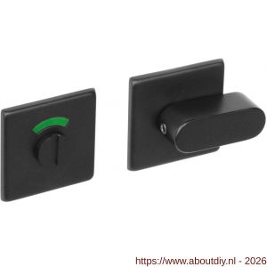 Intersteel Living 3433 WC-sluiting verdekt 50x50x5 mm met comfortknop en stift 8x8 mm structuur zwart - A26011100 - afbeelding 1