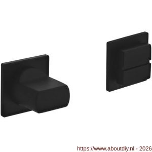 Intersteel Living 3439 WC-sluiting zelfklevend 30x30x3 mm met stift 8x8 mm structuur zwart - A26009576 - afbeelding 1