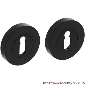 Intersteel Living 3476 sleutelrozetten verdekt diameter 52x10 mm met nokken zwart - A26011007 - afbeelding 1