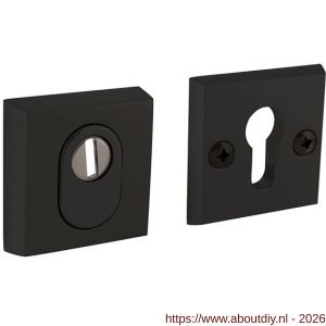Intersteel Living 3750 SKG3 veiligheidsrozetten vierkant 60x60x15 mm profielcilindergat met kerntrekbeveiliging zwart - A26009933 - afbeelding 1