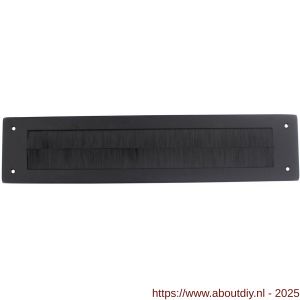 Intersteel Living 4015 tochtwering rechthoekig 340x76 mm structuur zwart - A26008307 - afbeelding 1