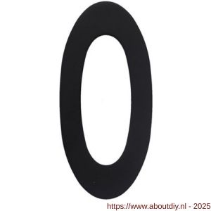 Intersteel Living 4020 huisnummer 0 150 mm RVS-structuur zwart - A26006816 - afbeelding 1