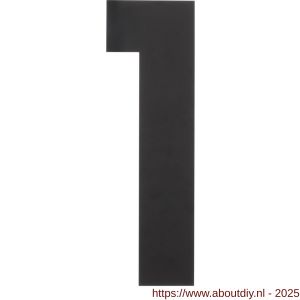 Intersteel Living 4021 huisnummer 1 XL hoogte 300 mm RVS structuur zwart - A26009177 - afbeelding 1