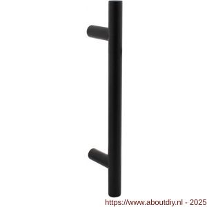 Intersteel Living 4324 deurgreep per stuk T-vorm 300x65x20 mm hart op hart 200 mm structuur zwart - A26007753 - afbeelding 1