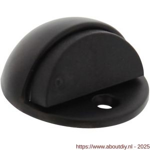 Intersteel Living 4420 deurstop bolrond diameter 45x22 mm vloermontage zwart - A26000979 - afbeelding 1