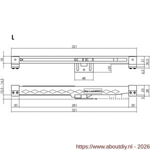 Intersteel Living 4501 sluitvertrager 3.0 railmontage universeel voor schuifdeursysteem zwart - A26009199 - afbeelding 2