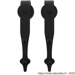 Intersteel Living 4501 set van 2 rollers pijlvorm 290 mm voor schuifdeursysteem 450124 met bevestiging staal mat zwart - A26008334 - afbeelding 1