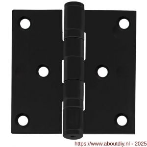 Intersteel Living 4625 kogellagerscharnier recht 3 inch 76x76x2.5 mm zwart - A26008335 - afbeelding 1