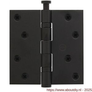 Intersteel Living 4625 kogellagerscharnier recht 3.5 inch 89x89x2.5 mm zwart - A26008336 - afbeelding 1
