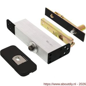 Intersteel Living 4627 taatsscharnier 158x47x33 mm voor houten deuren afdekkappen zwart - A26009206 - afbeelding 1